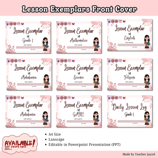 LESSON EXEMPLARS FRONT COVER (EDITABLE)