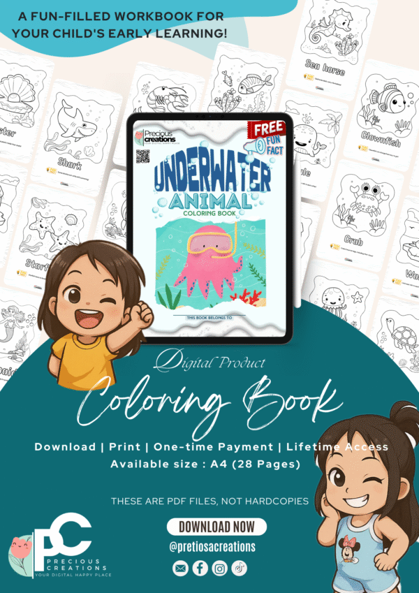 Underwater Animal Coloring Pages with Cool Trivia