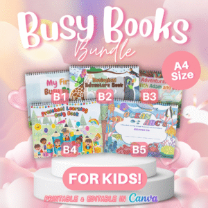 Busy Books Bundle for Kids | Printable & Customizable with Resell Rights (Canva Pro⭐)