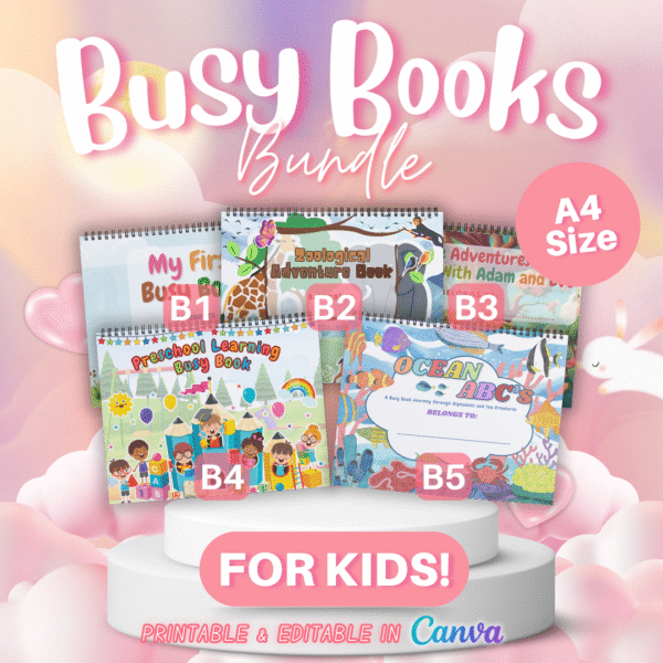 Busy Books Bundle for Kids | Printable & Customizable with Resell Rights (Canva Pro⭐)