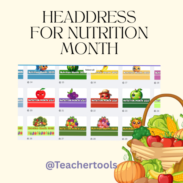 34 DESIGNS NUTRITION MONTH HEADDRESS