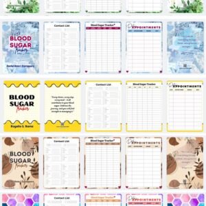 BLOOD SUGAR TRACKER EDITABLE CANVA TEMPLATE