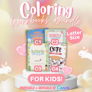 Coloring Workbook Bundle for Kids | Printable & Customizable with Resell Rights (Canva Pro⭐)
