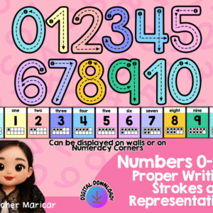 NUMBERS 0-20: PROPER WRITING STROKES AND REPRESENTATION