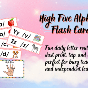 High Five Alphabet Flash Cards