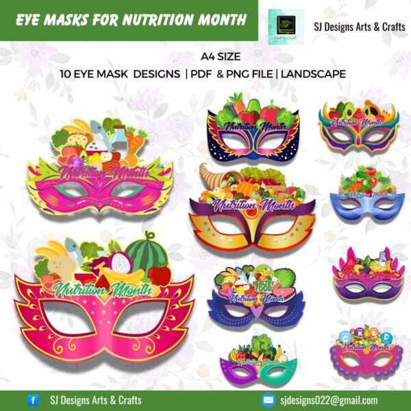 10 NUTRITION MONTH EYE MASK DESIGNS