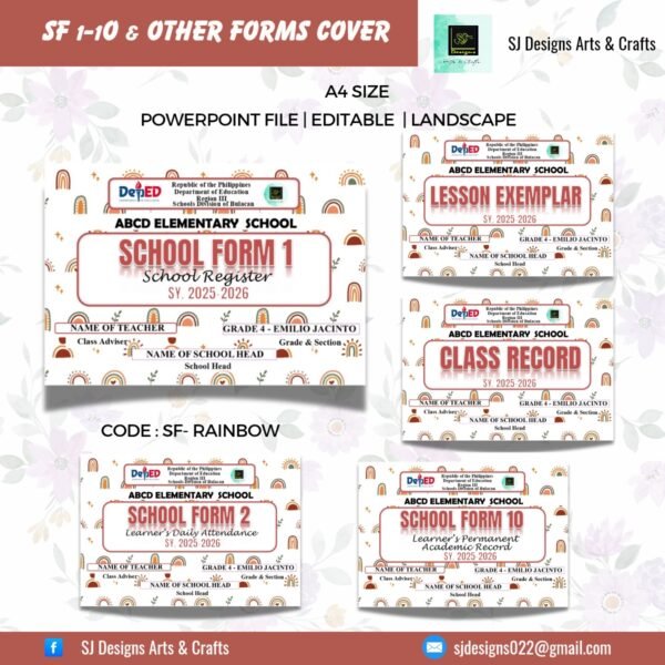 SF 1-10 AND OTHER FORMS COVER - AESTHETIC RAINBOW DESIGNS