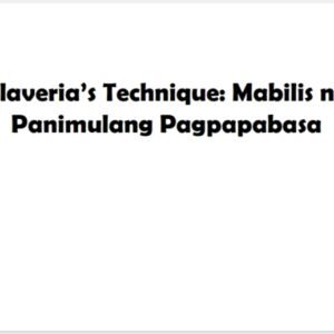Mabilis Panimulang Pagbasa 17 pages