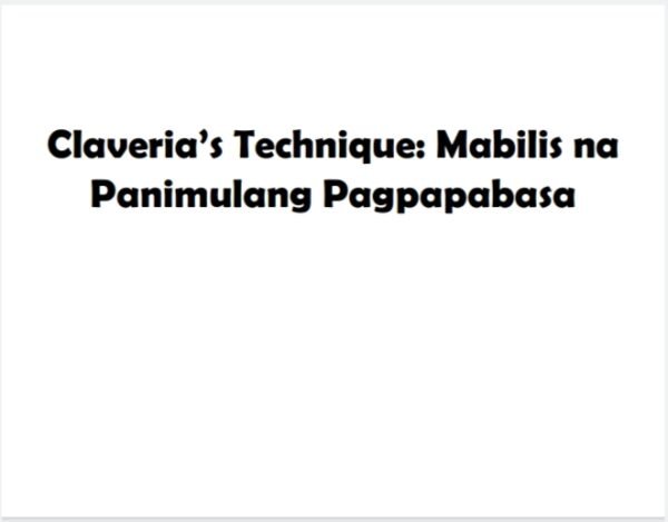Mabilis Panimulang Pagbasa 17 pages