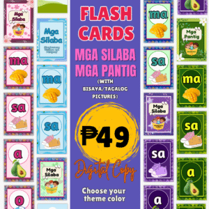 MGA PANTIG/MGA SILABA FLASHCARD (PURPLE)