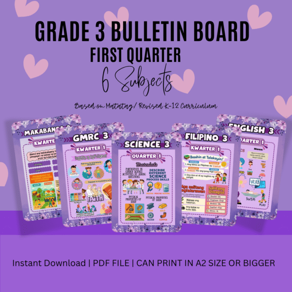 GRADE 3 FIRST QUARTER BULLETIN BOARD DISPLAY