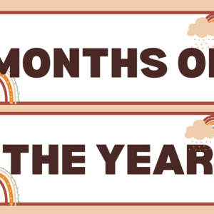 HANGING DISPLAY MONTH IN A YEAR