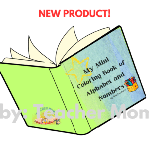 MINI COLORING BOOK OF ALPHABET AND NUMBERS by Teacher Mom