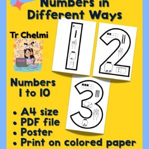 FREE Number 1 to 10 Poster A4 size Black and White