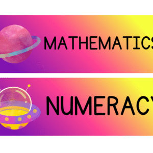 OUTER SPACE THEME-subject labels