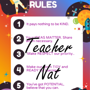 OUTER SPACE THEME-classroom rules