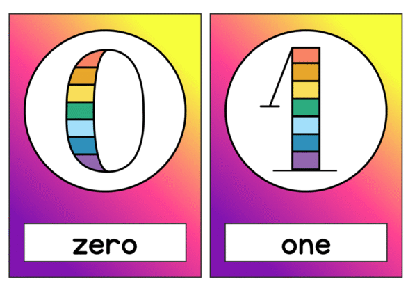RAINBOW THEME-numbers