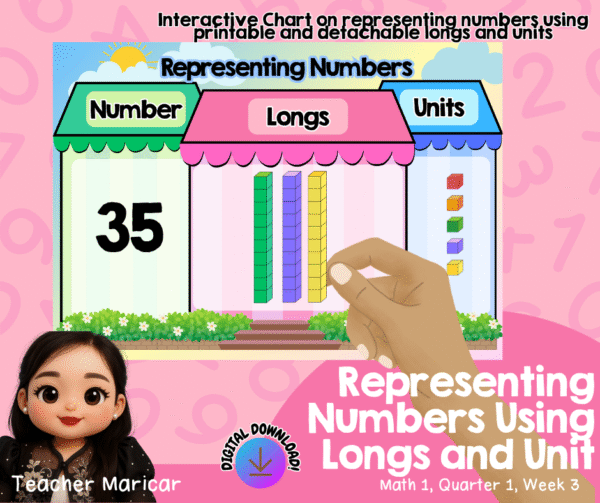 REPRESENTING NUMBERS USING LONGS AND UNITS INTERACTIVE CHART (Math 1, Quarter 1, Week 3)