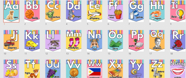 ALPHABASA ALPHABET INSPIRED FLASHCARDS
