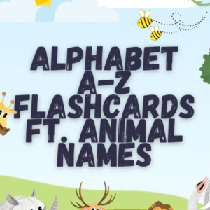 Alphabet A-Z Flashcards featuring Animal Names