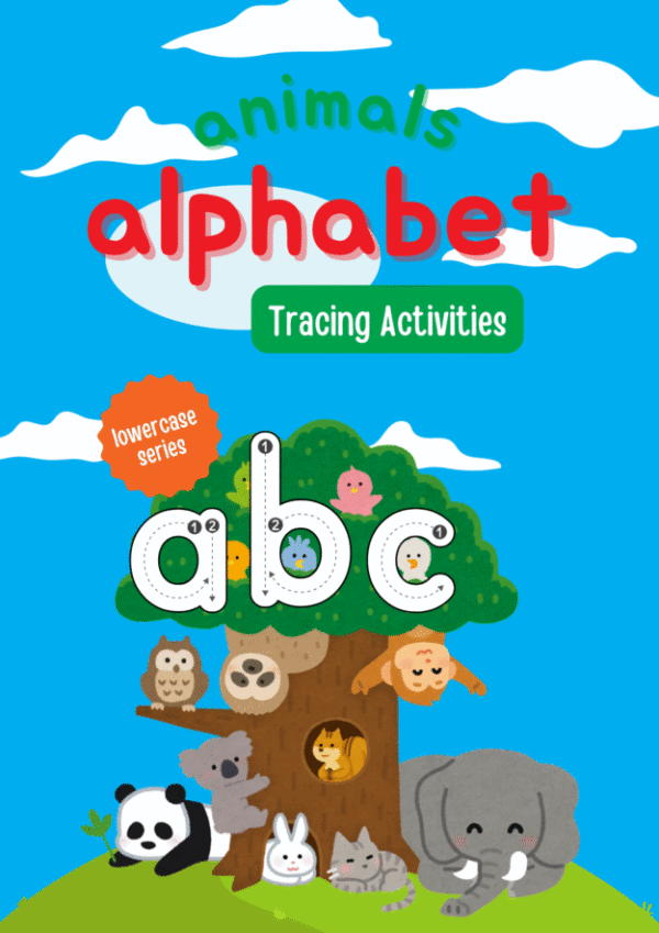 Animals Alphabet Lowercase Tracing Activity