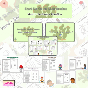 Short Stories for Little Readers – Word + Sentence Practice