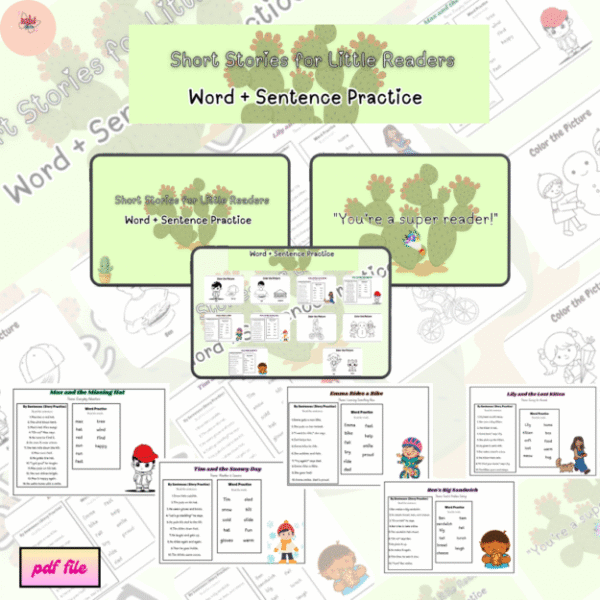 Short Stories for Little Readers – Word + Sentence Practice