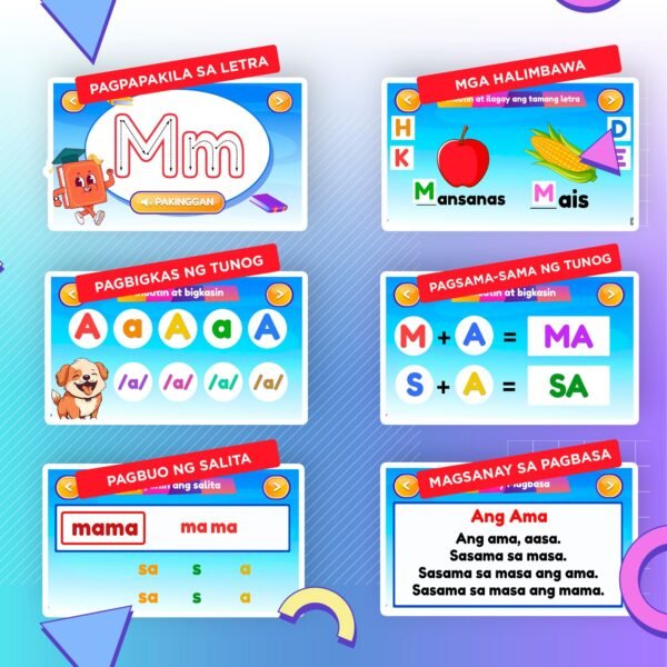 UNANG HAKBANG SA PAGBASA GAME - Offline HTML game - (Marungko Approach) - Image 3