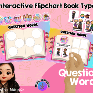 WH QUESTION WORDS INTERACTIVE FLIPCHART BOOK TYPE