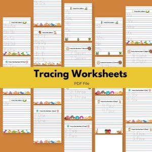 Tracing Letters and Numbers Worksheets