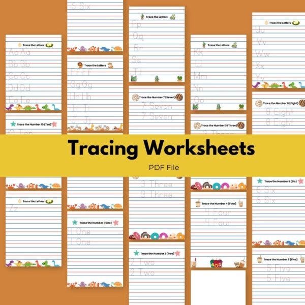 Tracing Letters and Numbers Worksheets