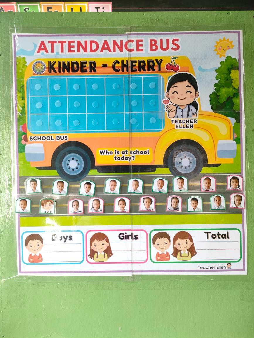 Attendance Bus editable in canva