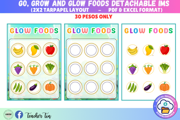 GO, GROW AND GLOW FOOD DETACHABLE IMs