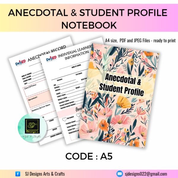 ANECDOTAL AND STUDENT PROFILE - CODE: A5