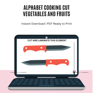 Alphabet Cooking Cut Vegetables and Fruits