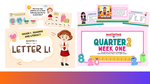Grade 1-Quarter 2: Week 1 (Reading & Literacy; Mathematics) FREE SLIDESHOW