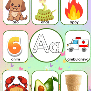 Printable Tagalog Alphabet Chart | Detachable Filipino Letters | ABC Flashcards for Preschool & Kindergarten