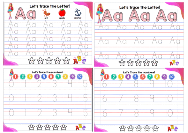 BARBIE Tracing PAD