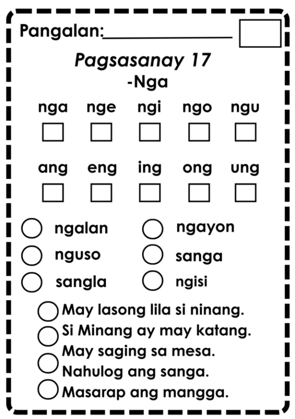 tAGALOG READING EXERCISES ( TRACKER )