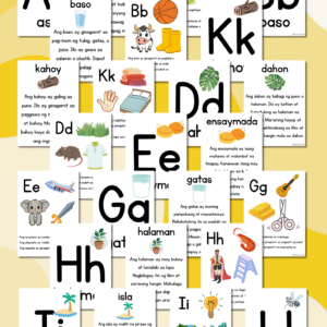 ABAKADA flashcards with (tula at talata)