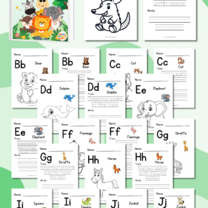 ABC Tracing & Coloring (Animal Theme)