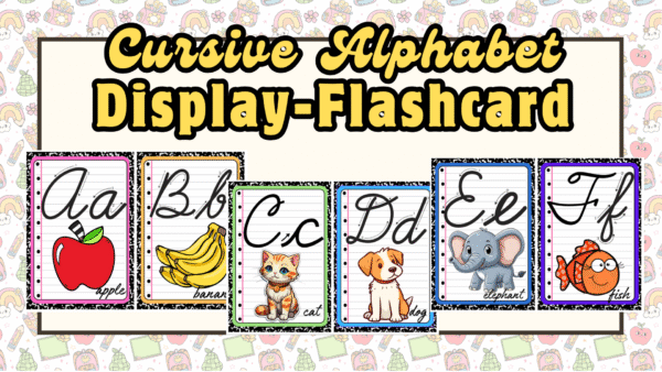 Cursive Alphabets Display