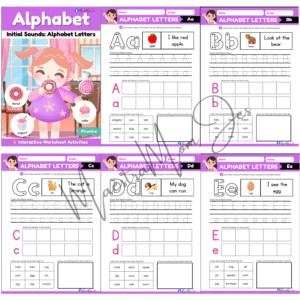 Alphabet Letters: Phonics & Tracing Worksheets 🌈