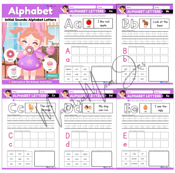 Alphabet Letters: Phonics & Tracing Worksheets 🌈