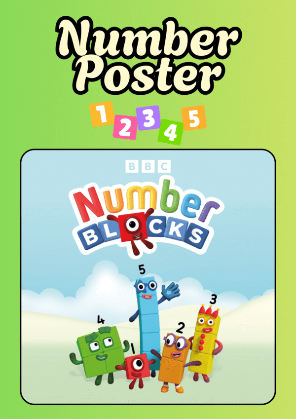 NUMBERS 1-20 POSTER NUMBERBLOCKS INSPIRED