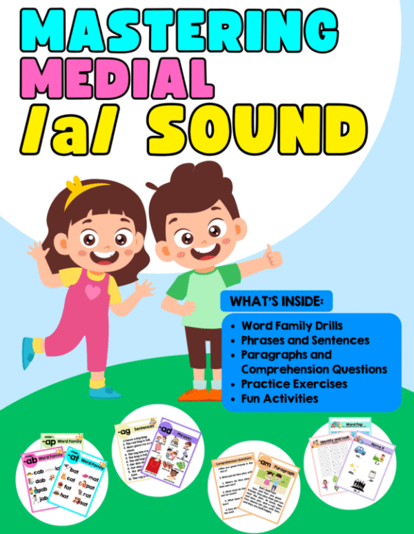 MASTERING MEDIAL /A/ SOUND WORKBOOK (86 pages)