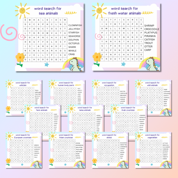 FREE! 20 word search activity