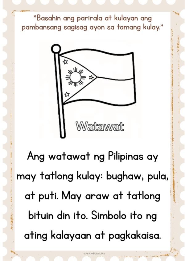 15 Pambansang Sagisag Trace, Write and Color - Image 4