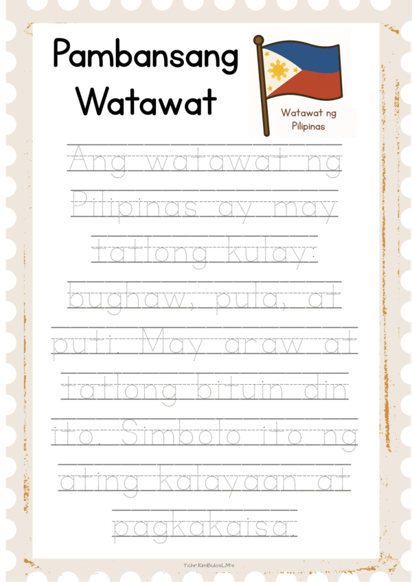 15 Pambansang Sagisag Trace, Write and Color - Image 2