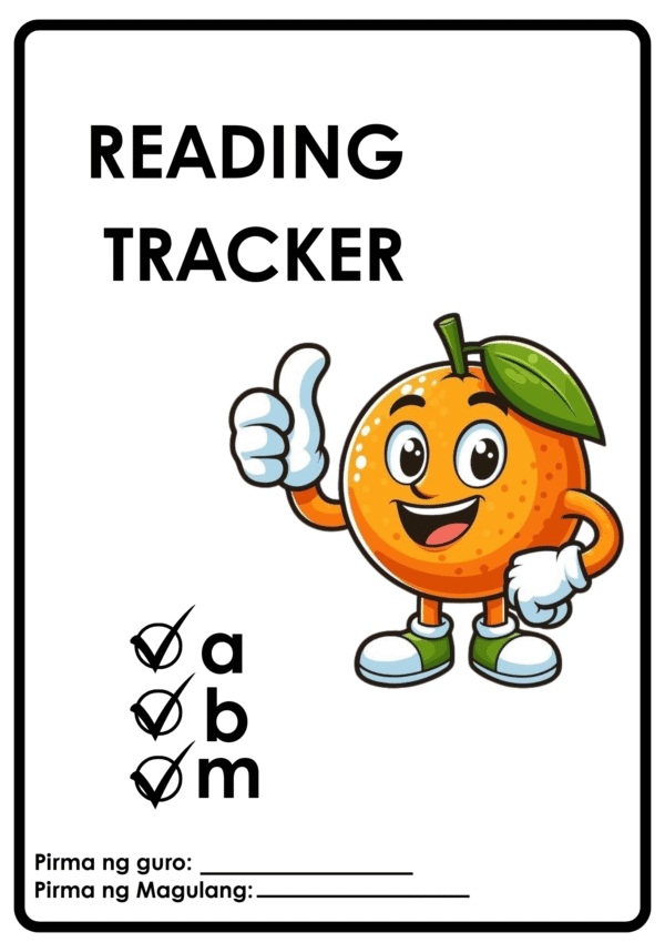Reading Tracker for Kindergarten